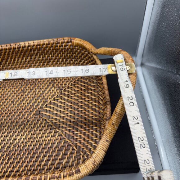 Pampered Chef Woven Selections Woven Serving Basket Casserole Tray 11" x 16" - Picture 8 of 9